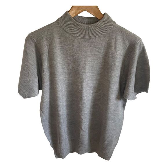 Vintage - TanJay - Light gray short sleeve sweater - Picture 1 of 8